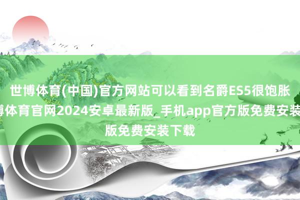 世博体育(中国)官方网站可以看到名爵ES5很饱胀-世博体育官网2024安卓最新版_手机app官方版免费安装下载