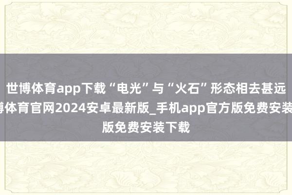 世博体育app下载“电光”与“火石”形态相去甚远-世博体育官网2024安卓最新版_手机app官方版免费安装下载