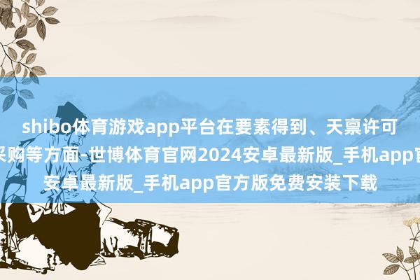 shibo体育游戏app平台在要素得到、天禀许可、法式制定、政府采购等方面-世博体育官网2024安卓最新版_手机app官方版免费安装下载