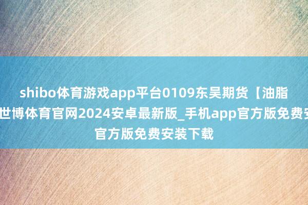 shibo体育游戏app平台0109东吴期货【油脂月报】-世博体育官网2024安卓最新版_手机app官方版免费安装下载