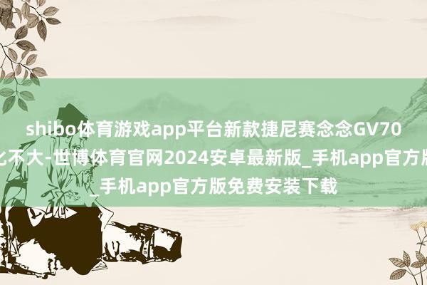 shibo体育游戏app平台新款捷尼赛念念GV70在操办层面变化不大-世博体育官网2024安卓最新版_手机app官方版免费安装下载