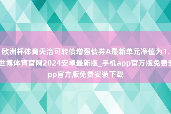 欧洲杯体育天治可转债增强债券A最新单元净值为1.504元-世博体育官网2024安卓最新版_手机app官方版免费安装下载