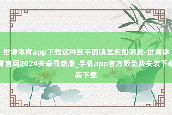 世博体育app下载这种到手的嗅觉愈加刺激-世博体育官网2024安卓最新版_手机app官方版免费安装下载