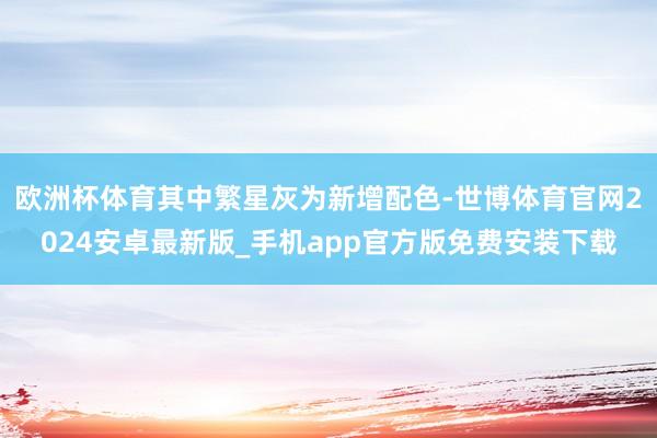 欧洲杯体育其中繁星灰为新增配色-世博体育官网2024安卓最新版_手机app官方版免费安装下载