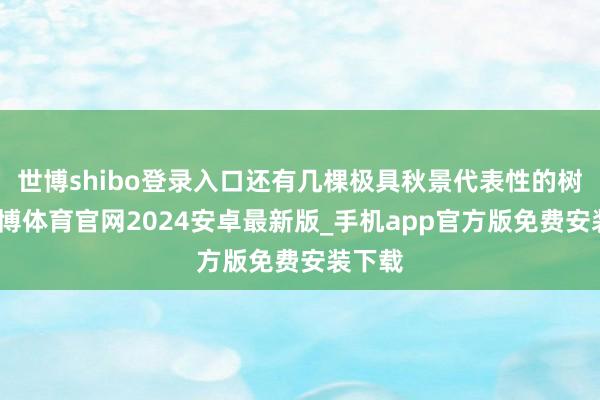 世博shibo登录入口还有几棵极具秋景代表性的树木-世博体育官网2024安卓最新版_手机app官方版免费安装下载
